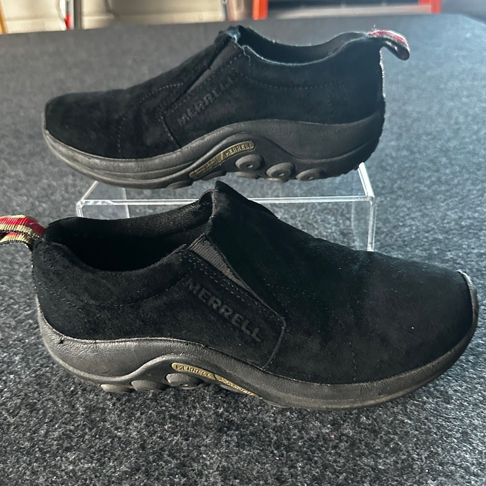Merrell Jungle Moc Midnight Black Suede Slip On Shoes Womens 7.5 J60826